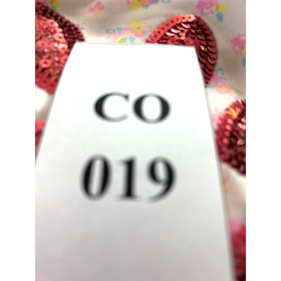 Young Hearts Girls Graphic Tee Pink Floral Sequined Size 10 - Picture 5 of 5